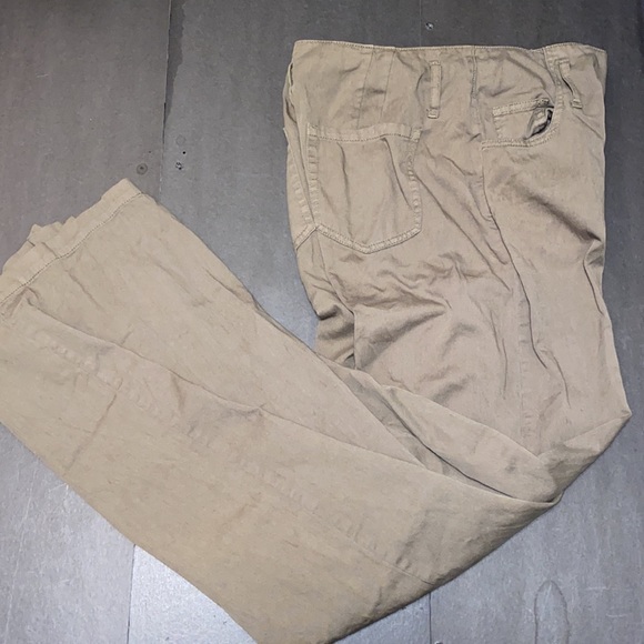 Blank NYC Size 27 Green Brown Button Fly Wide Leg Pants - Picture 3 of 12